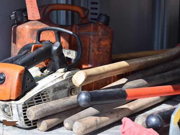 Selection of tools for preparing firewood